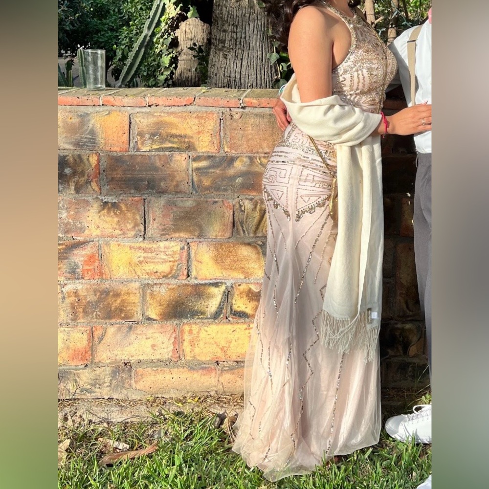 Elegant Beaded Evening Gown